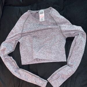 Gymshark Heather Gray V-Neck Top